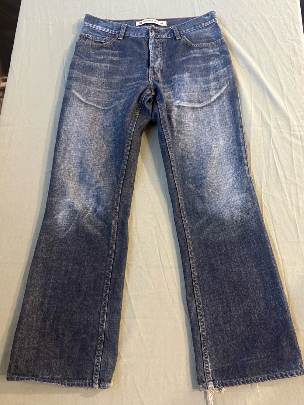 Men's Vintage Y2K Gap Low Rise Boot Cut Jeans Dark Wash 32 x 32